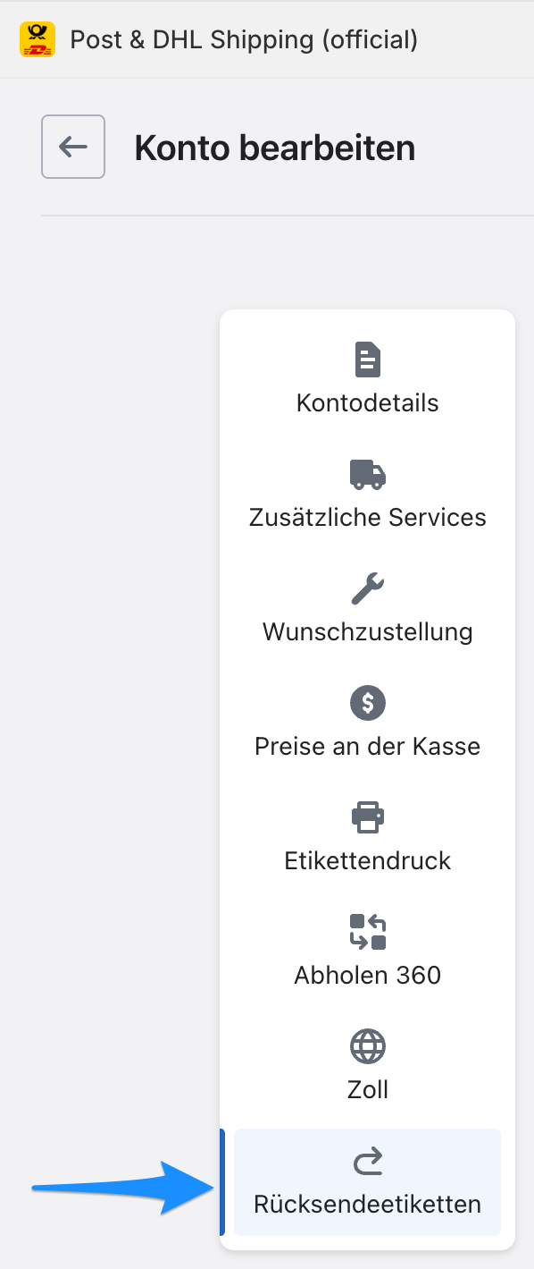 Shopify Rückgaben Integration 2